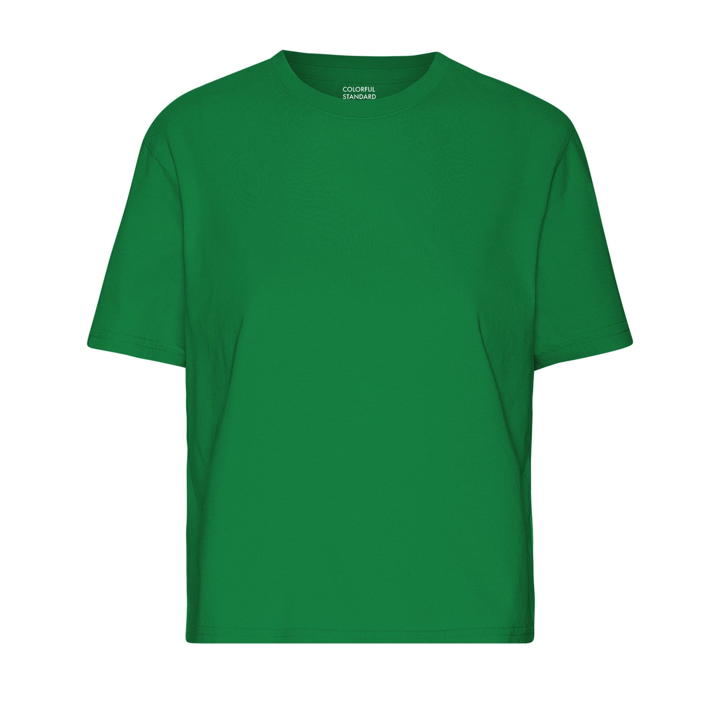 T-shirt court en coton bio | vert "organic boxy crop tee - kelly green"