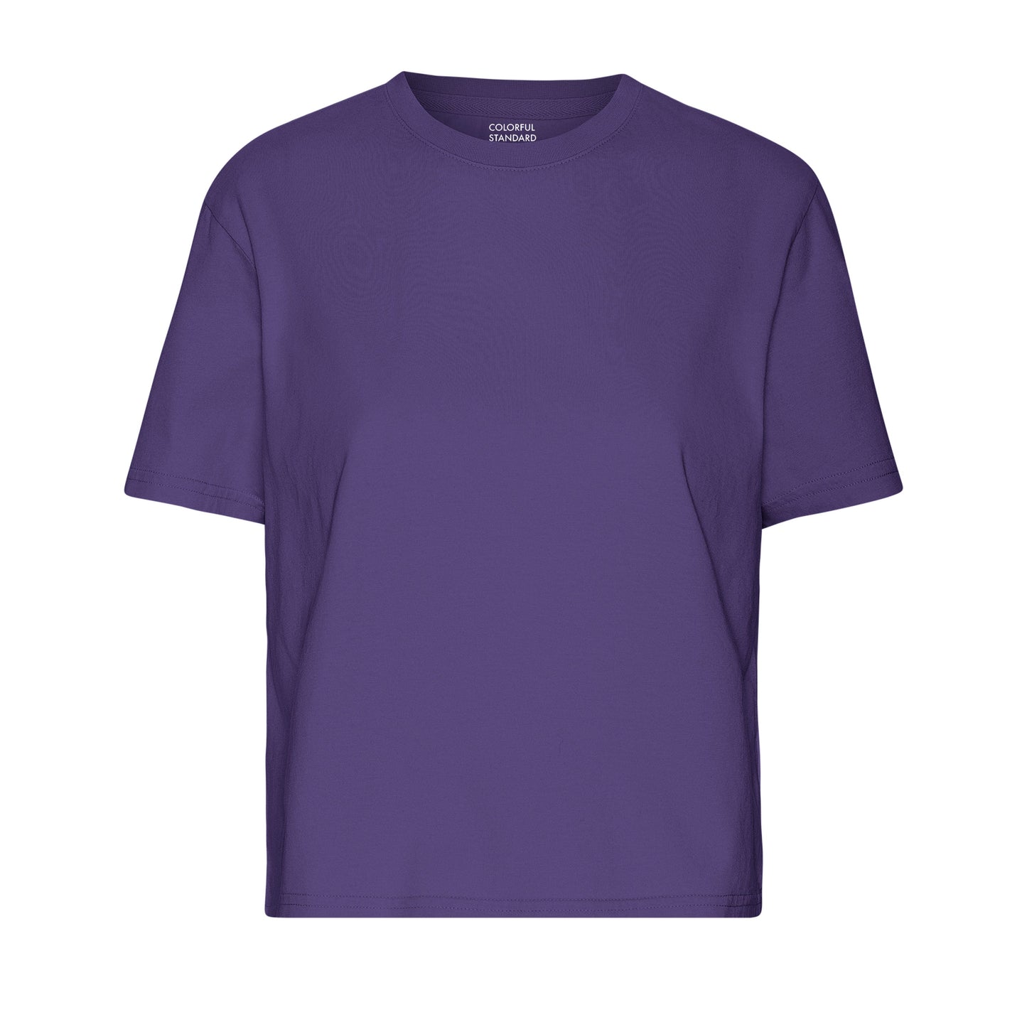 T-shirt en coton bio | violet "organic boxy crop tee - ultra violet"