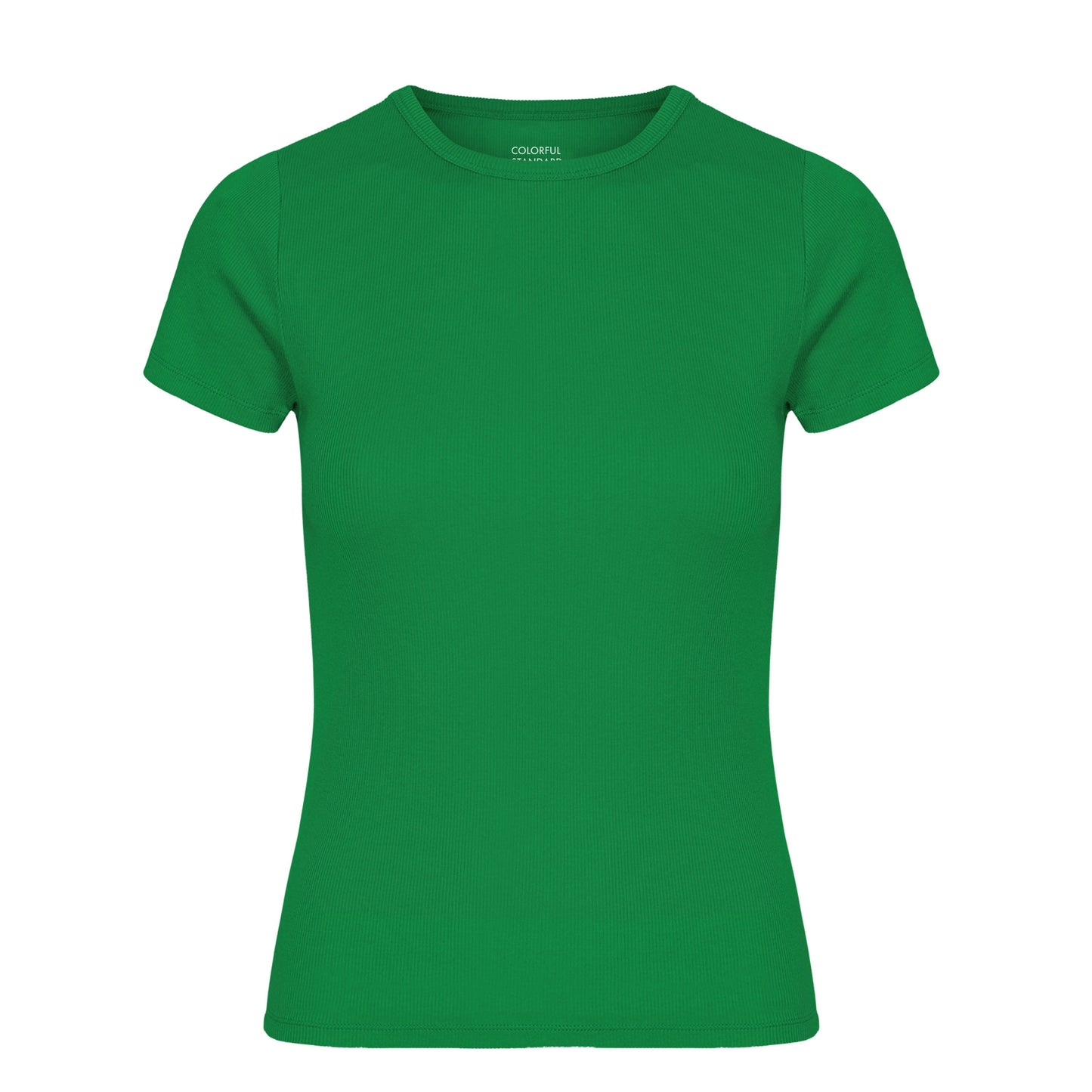 T-shirt côtelé en coton bio | vert "organic rib ss t-shirt - kelly green"