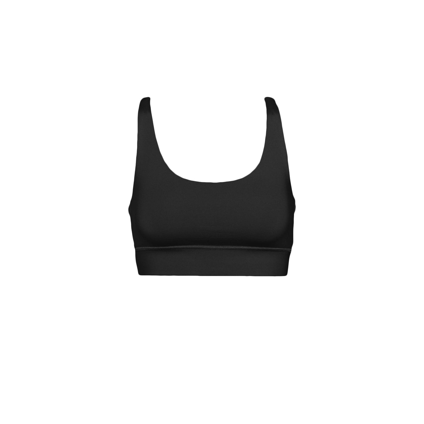 Brassière en matière recyclée | noire "active cropped bra"