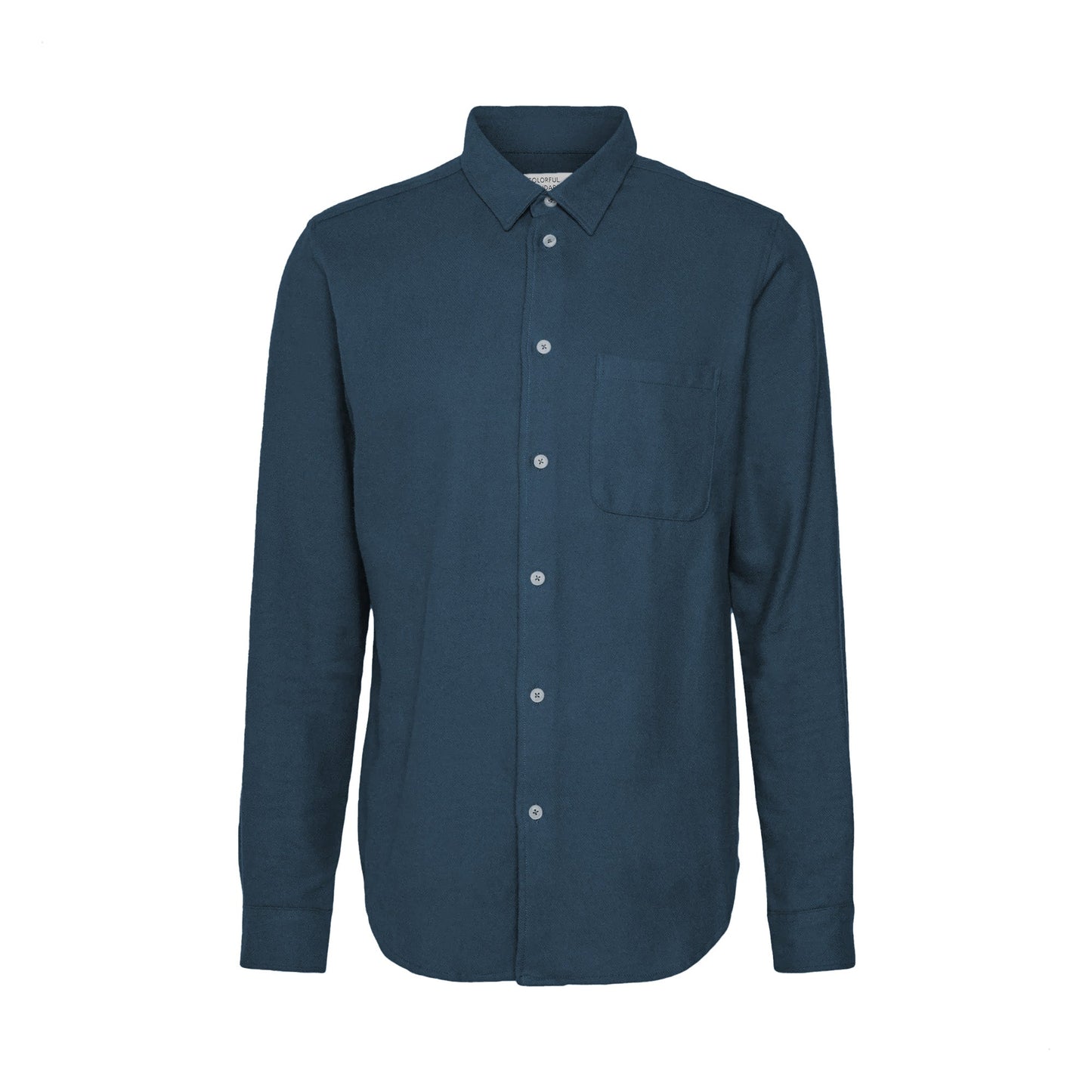 Chemise en coton bio | bleu pétrole "flannel shirt petrol blue"
