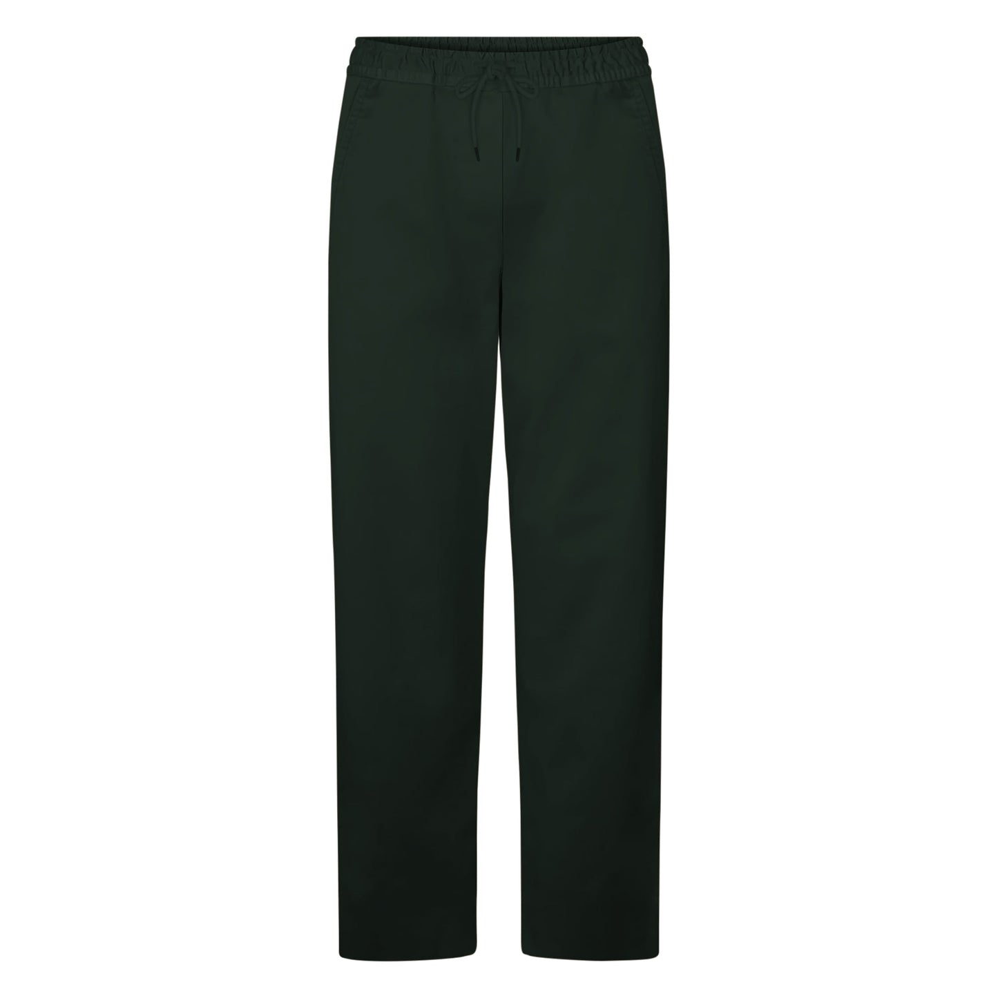 Pantalon droit en coton bio | vert "hunter green"