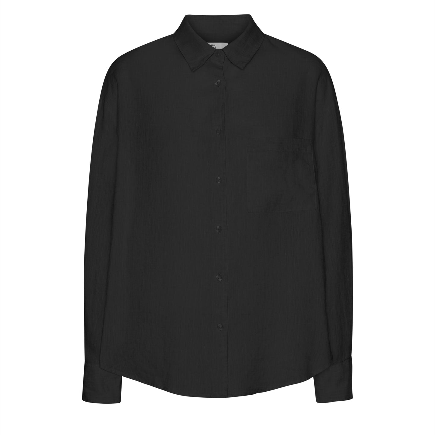 Chemise ample en lin bio | noir "Organic linen oversized shirt - deep black"