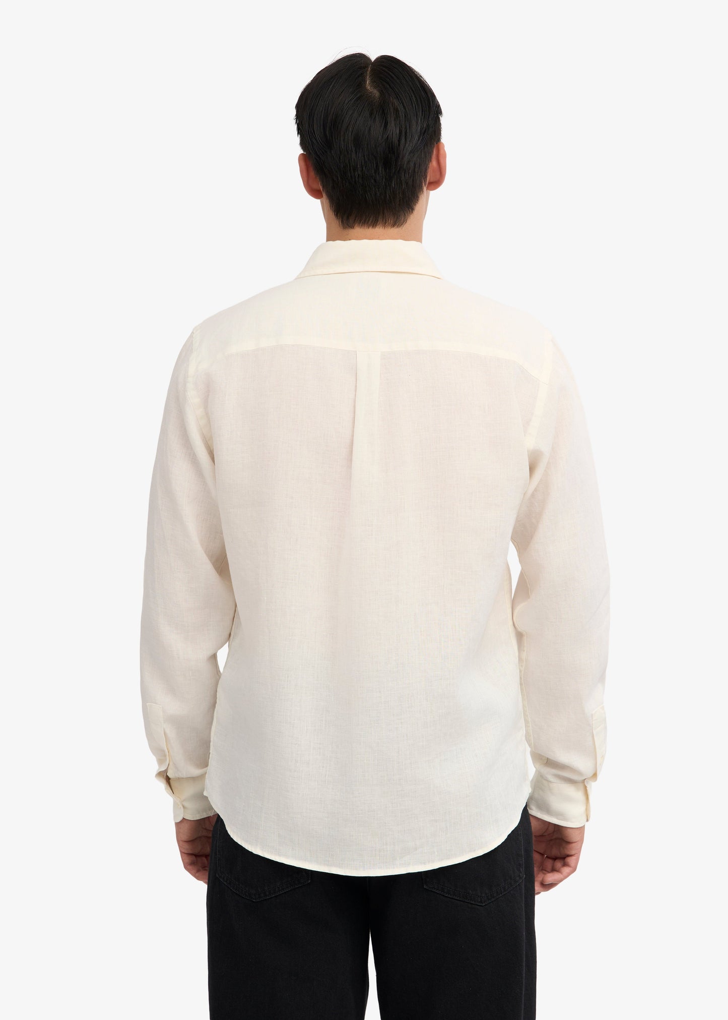 Chemise droite en lin bio | écru "Organic linen shirt - ivory white"