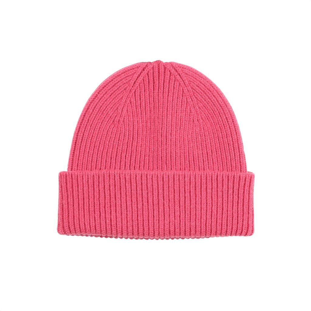 Bonnet rose bonbon en laine mérinos recyclée - merino wool beanie bubblegum pink
