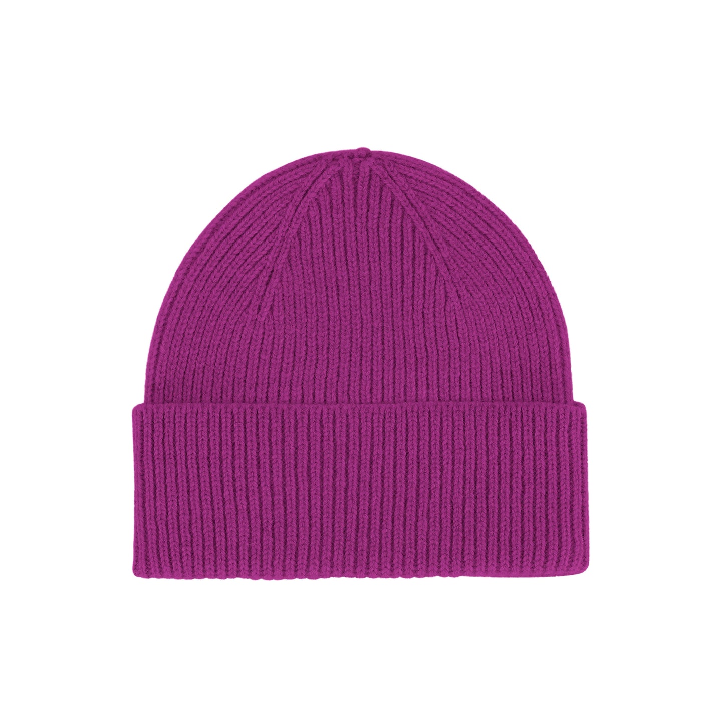 Bonnet en laine mérinos recyclée | rose "merino wool beanie - magenta blaze"