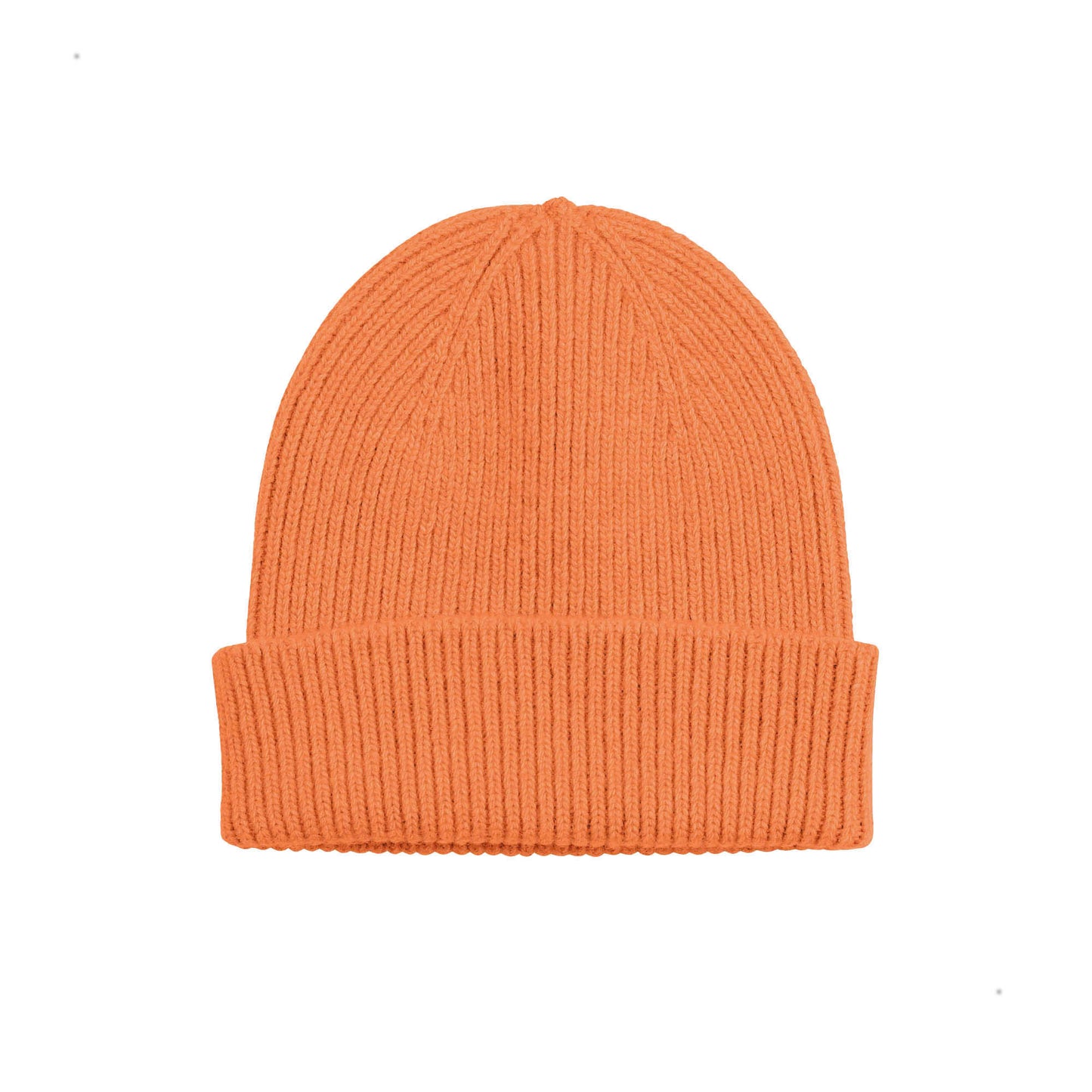 Bonnet orange en laine mérinos recyclée - merino wool beanie sandstone orange