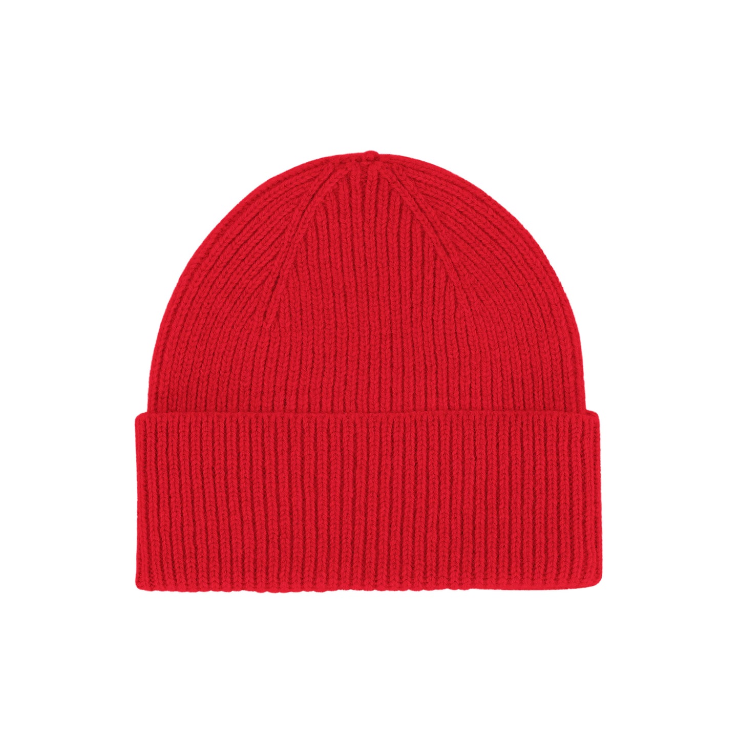 Bonnet en laine mérinos recyclée | rouge "merino wool beanie - scarlet red"