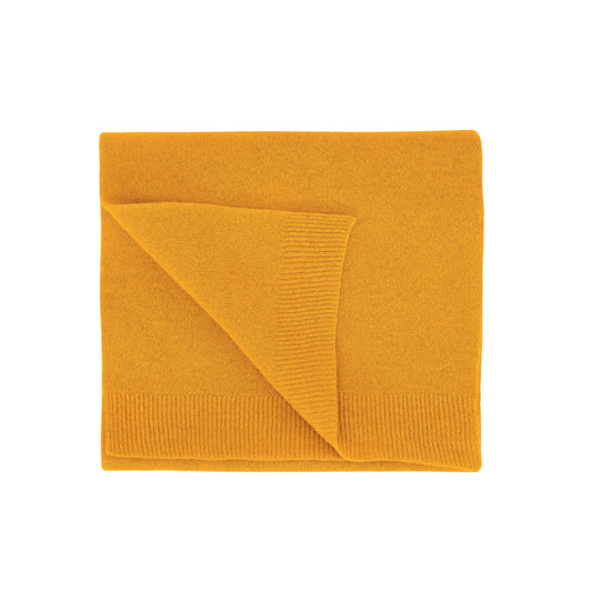 Écharpe en laine mérinos recyclée | jaune "merino wool scarf - burned yellow"