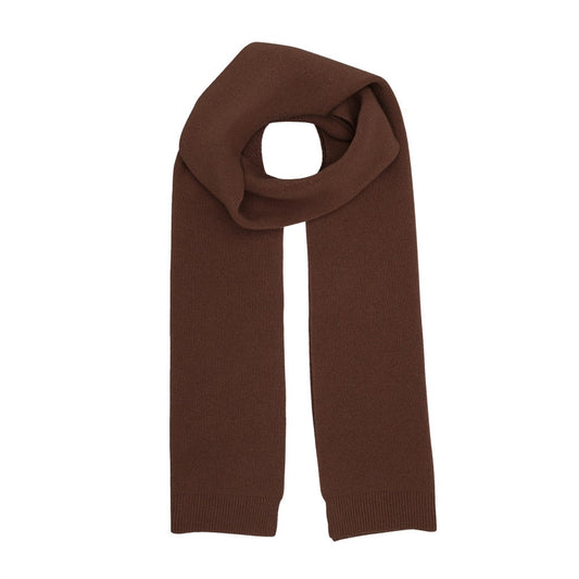 Écharpe en laine mérinos recyclée | Marron "coffee brown"