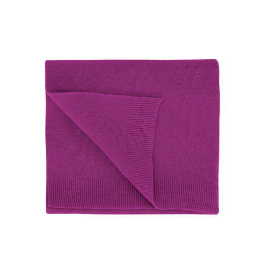 Écharpe en laine mérinos recyclée | rose "merino wool scarf - magenta blaze"