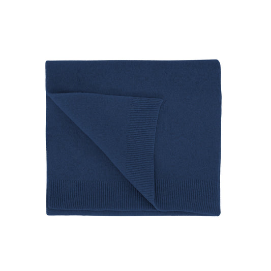 Écharpe en laine mérinos recyclée | bleu "merino wool scarf - marine blue"