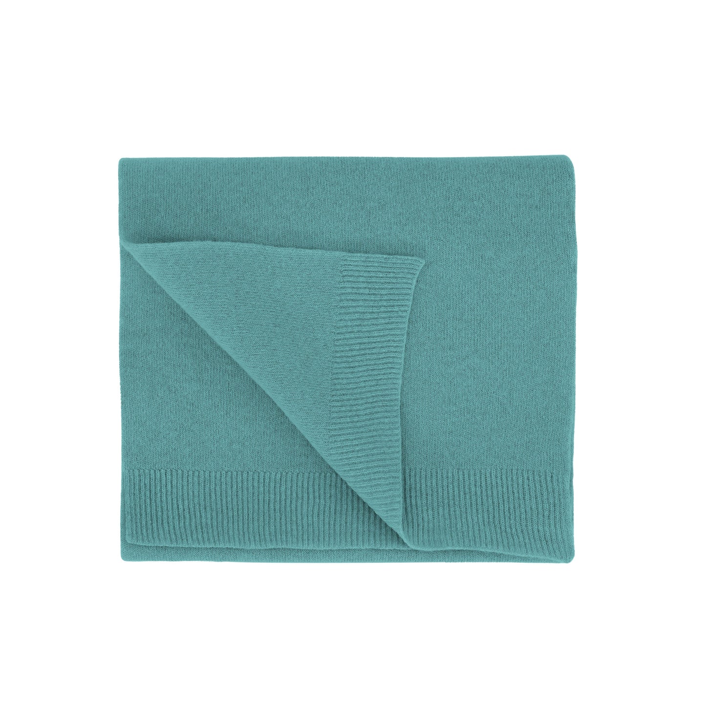 Coffret cadeau bonnet/écharpe en laine mérinos recyclée - heather grey/teal blue - coffret n°3
