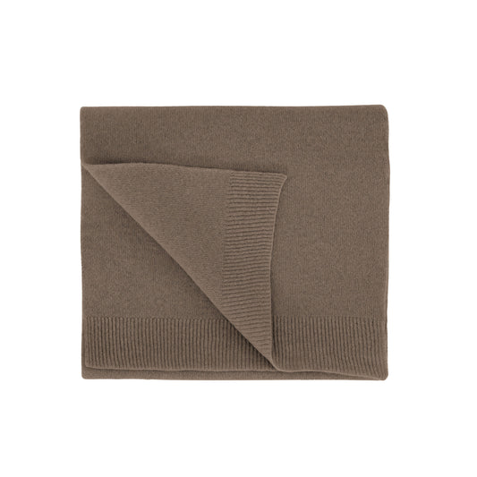 Écharpe en laine mérinos recyclée | marron merino wool scarf - warm taupe