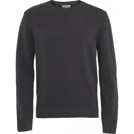Pull gris anthracite en laine mérinos recyclée - lava grey