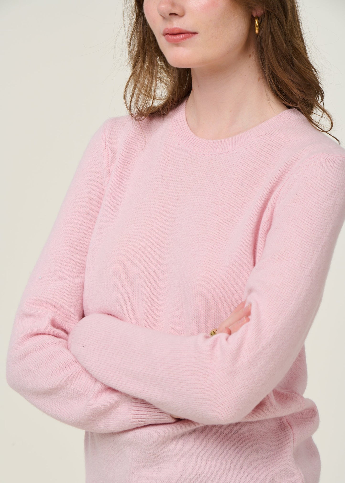 Pull en laine mérinos recyclée | rose "faded pink"