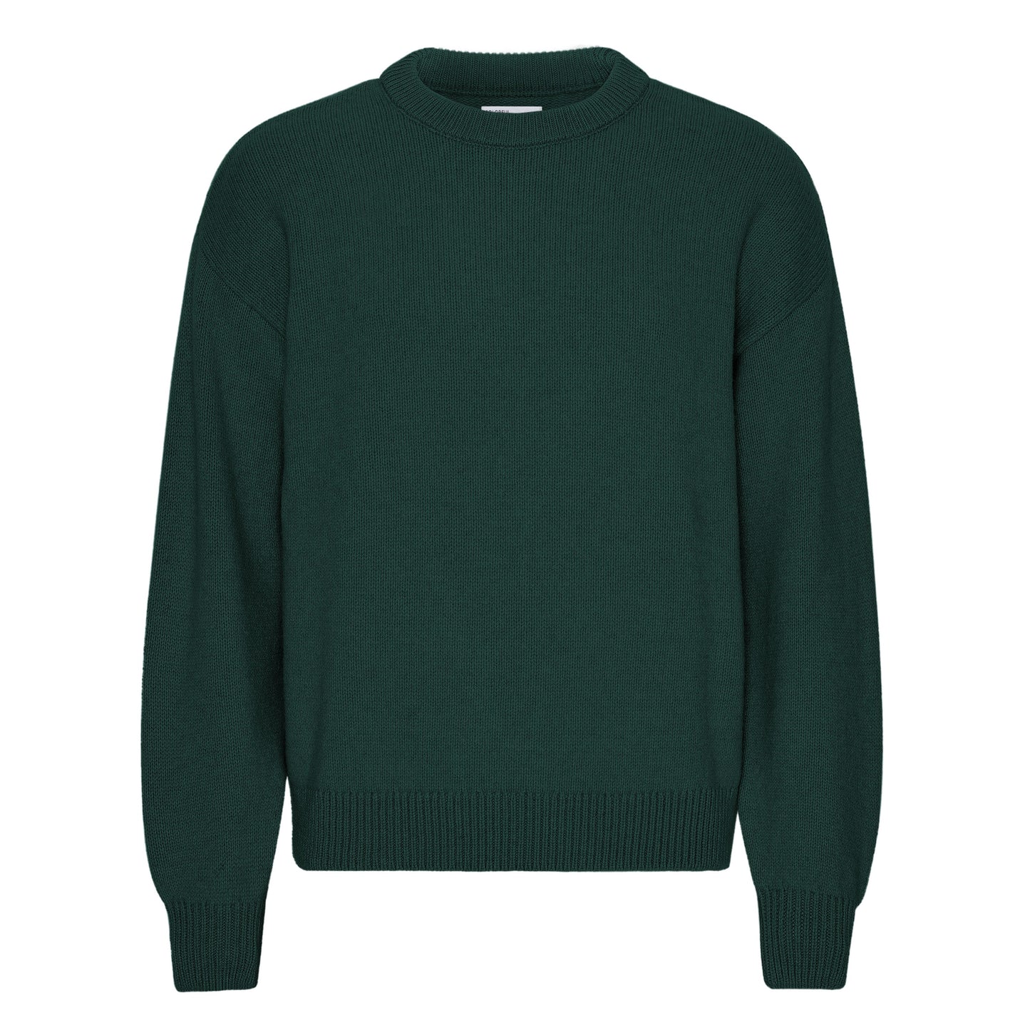 oversized merino wool crew - emerald green