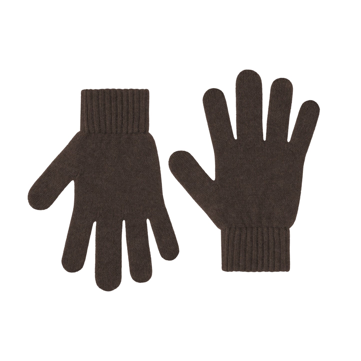 merino wool gloves - coffee brown
