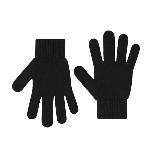 Gant en laine merinos recyclées | noir 'wool gloves - deep black'