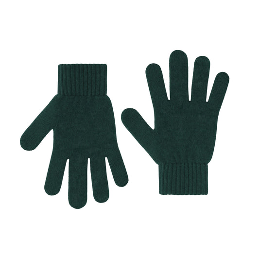Gants en laine mérinos recyclée | vert "merino wool gloves - emerald green"