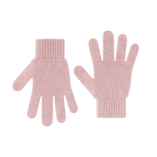 Gant en laine merinos recyclées | rose "merino wool gloves - faded pink"