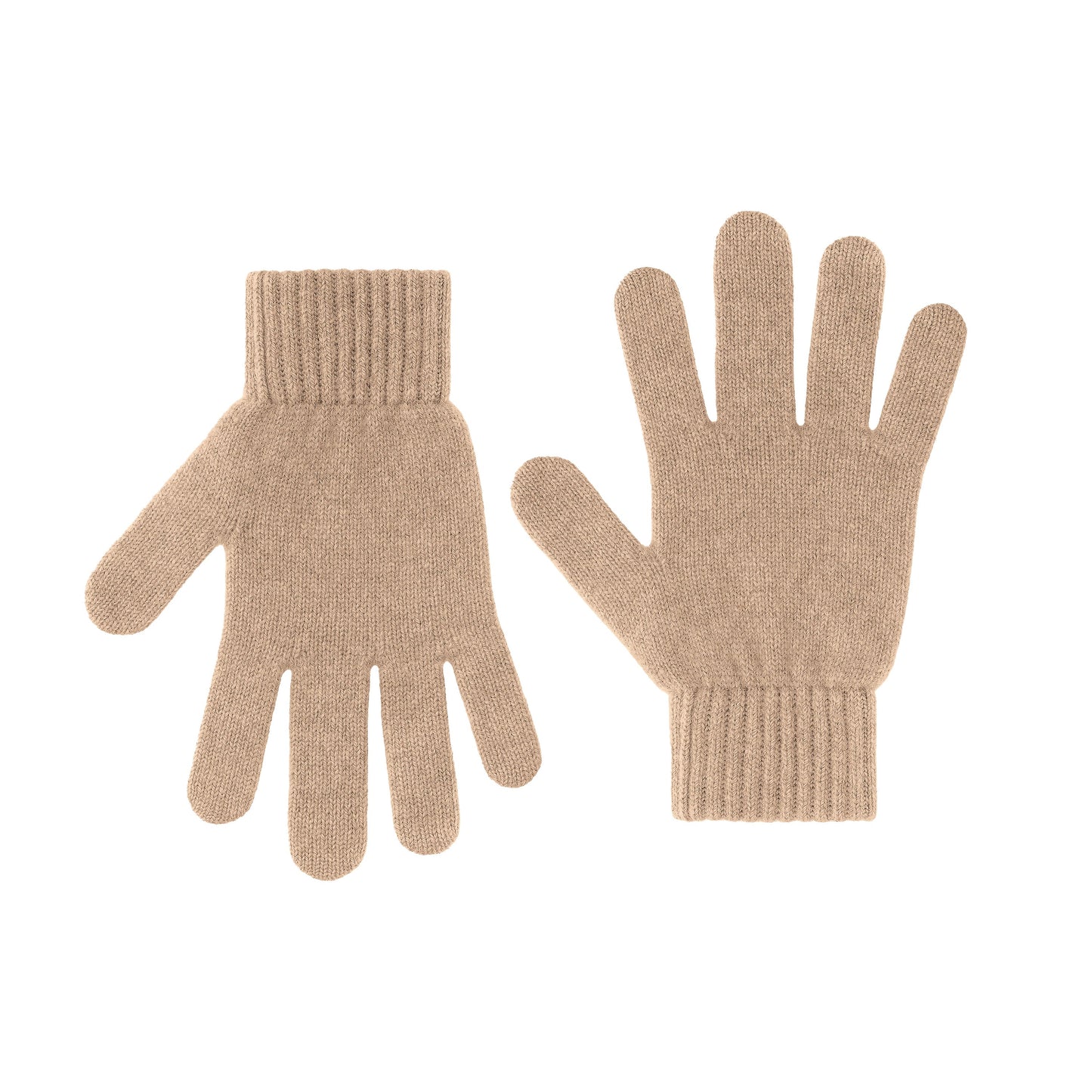 Gants en laine mérinos recyclée | beige "merino wool gloves - honey beige"