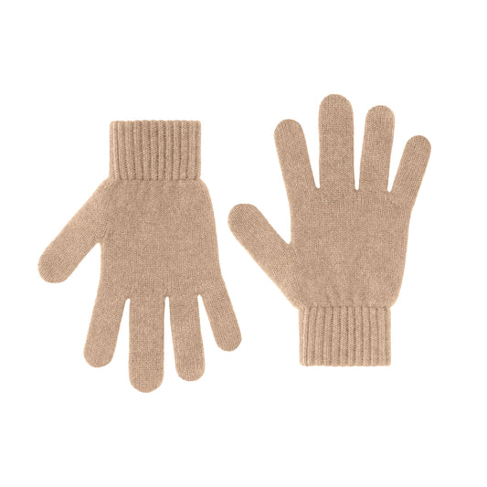 Gants en laine mérinos recyclée | beige "merino wool gloves - honey beige"
