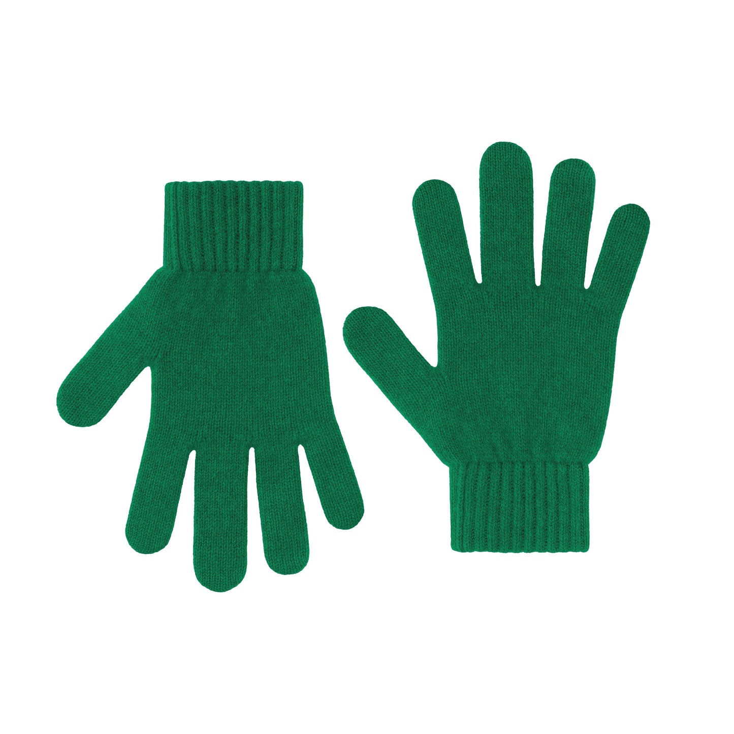 merino wool gloves - kelly green