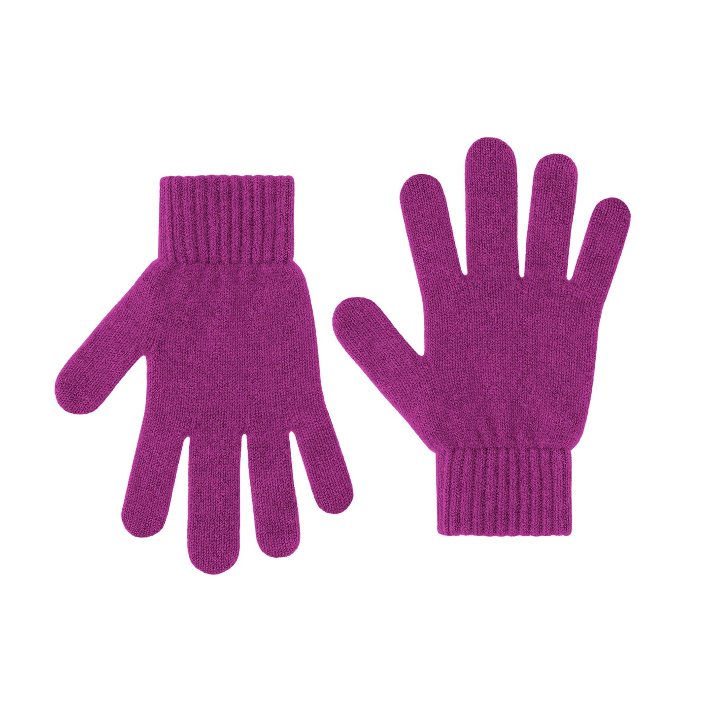merino wool gloves - magenta blaze