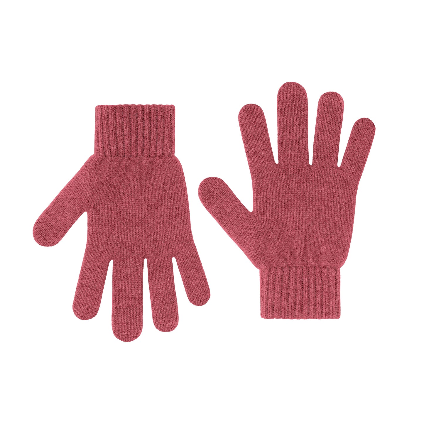 merino wool gloves - raspberry pink
