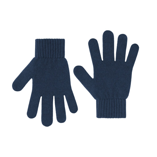Gants en laine mérinos recyclée | bleu "merino wool gloves - royal blue"
