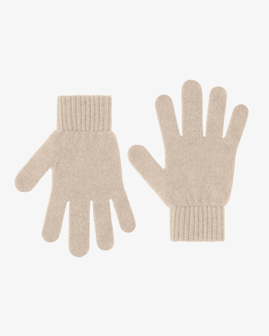 Gant en laine merinos recyclées | écru "merino wool gloves - ivory white"