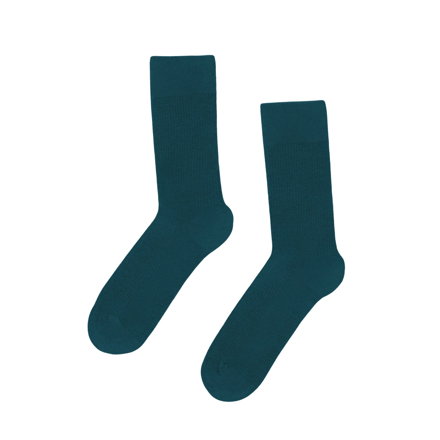 Chaussettes hautes en coton bio |  ocean green