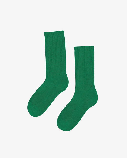 Chaussettes hautes en coton bio | vert "kelly green"