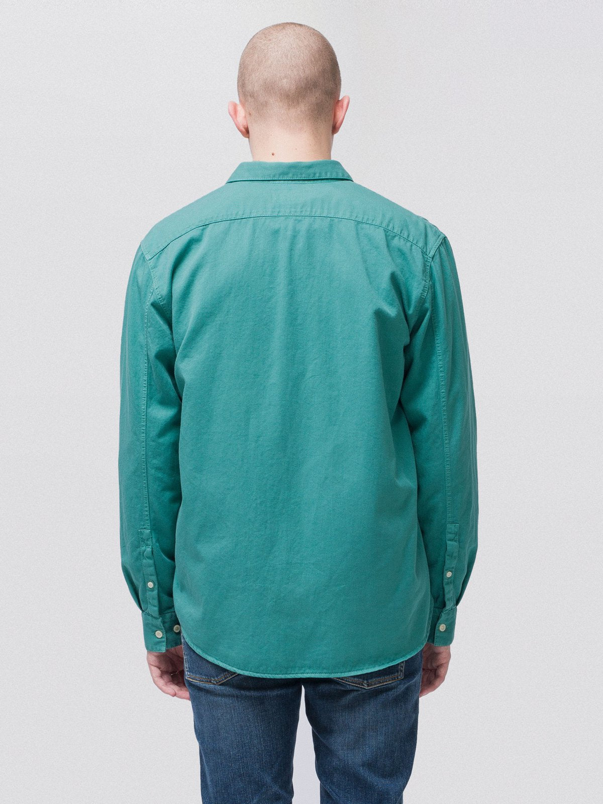 Chemise turquoise en coton bio - calle