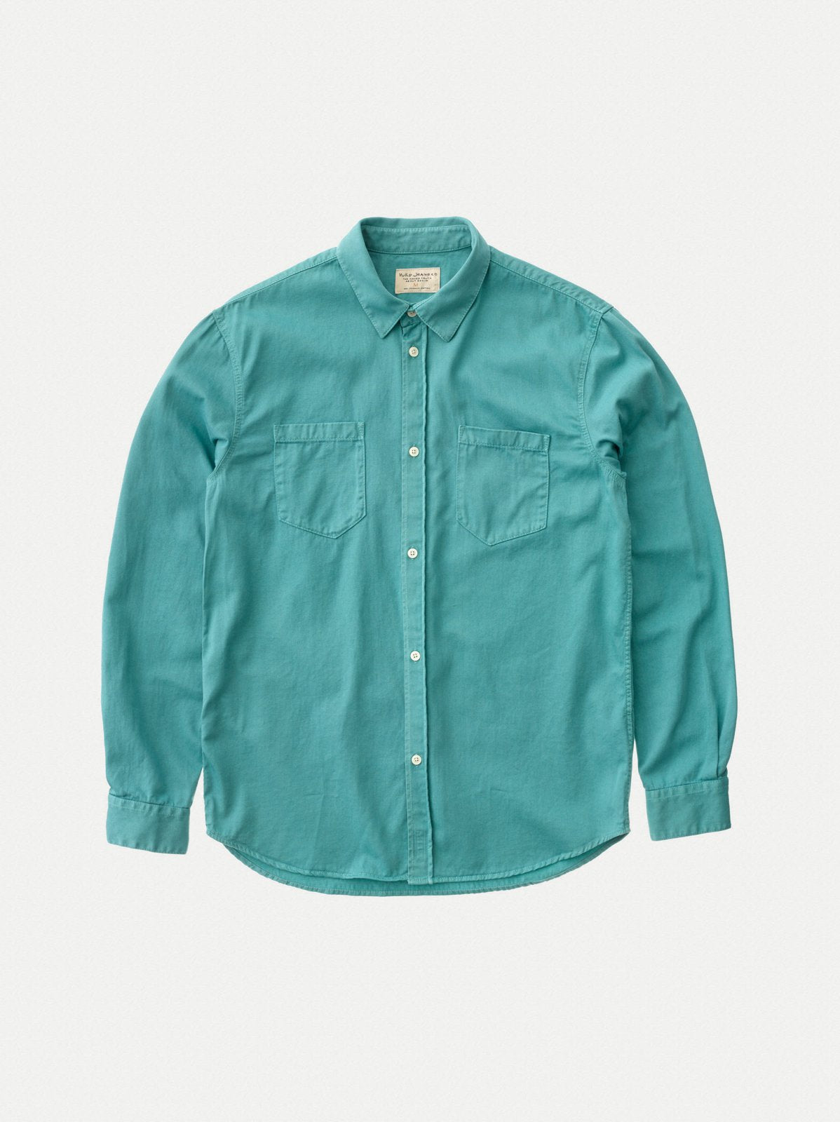 Chemise turquoise en coton bio - calle