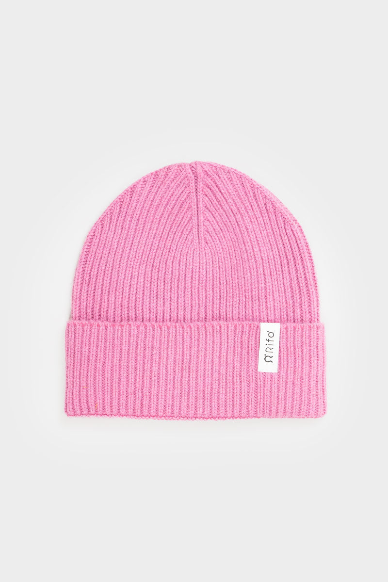 Bonnet en cachemire recyclé | rose "marcello rosa confetto"