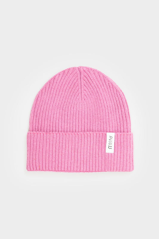 Bonnet en cachemire recyclé | rose "marcello rosa confetto"