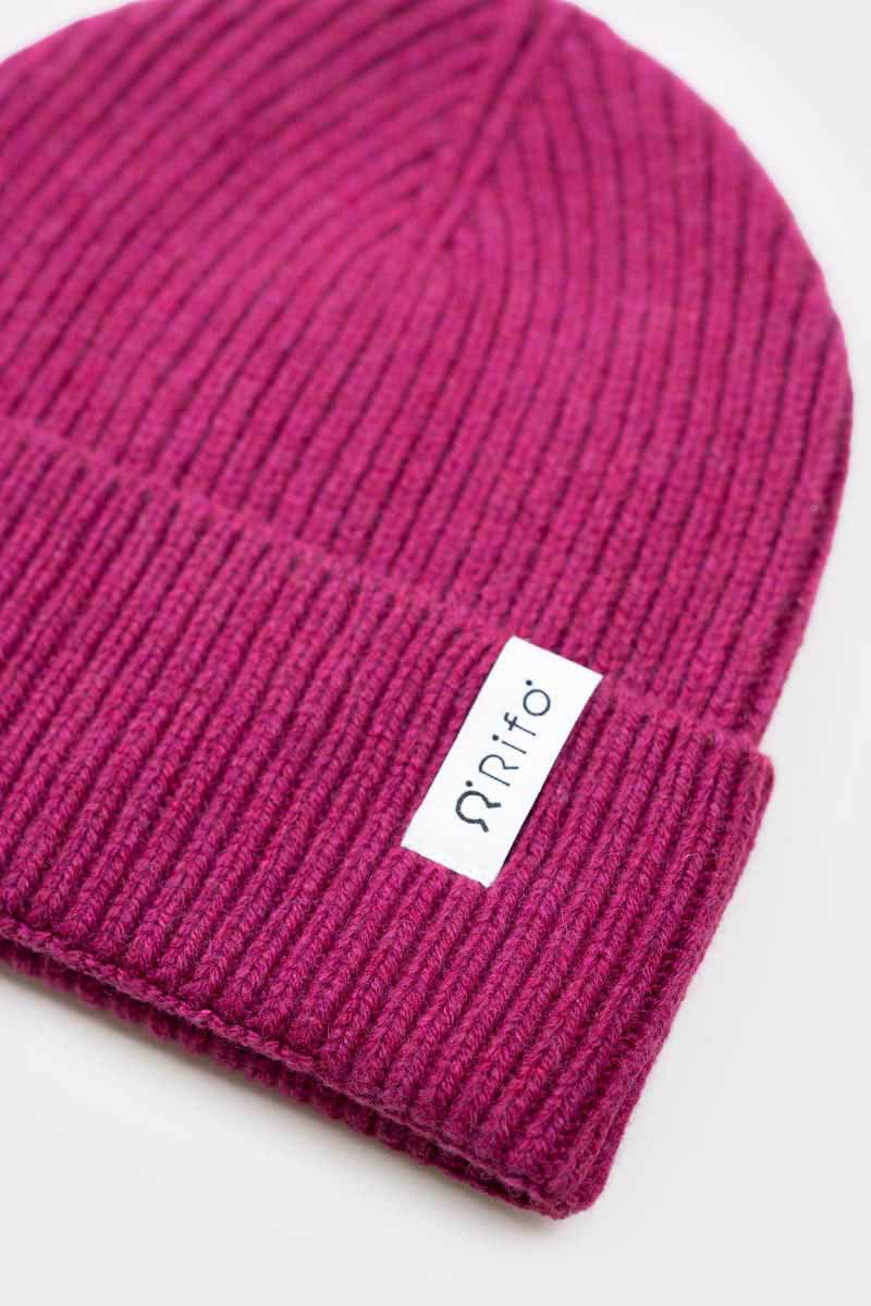 Bonnet en cachemire recyclé | rose "marcello rosa ciclamino"