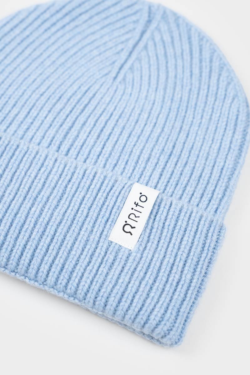 Bonnet en cachemire recyclé | bleu "marcello azzurro polvere"