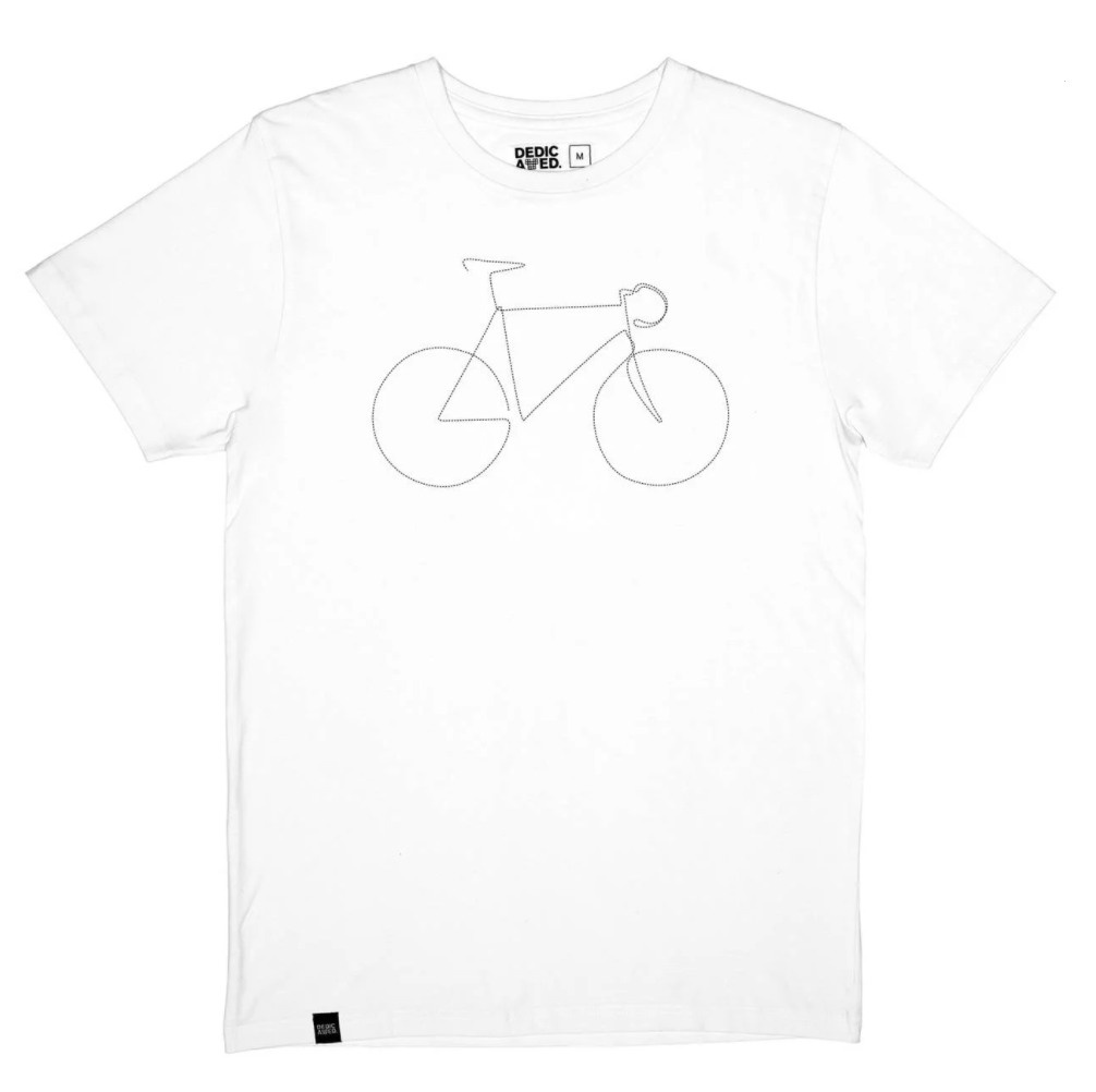 T-shirt blanc en coton bio vélo