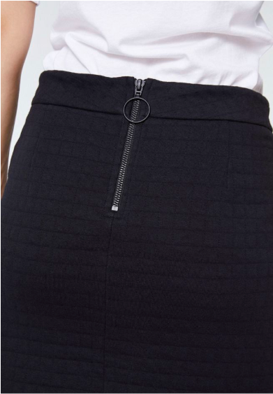 Jupe en coton bio noire