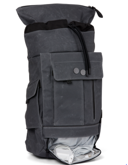 Sac à dos waxé gris recyclé - blok medium