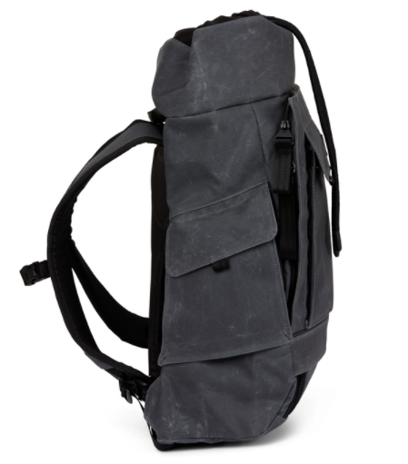 Sac à dos waxé gris recyclé - blok medium