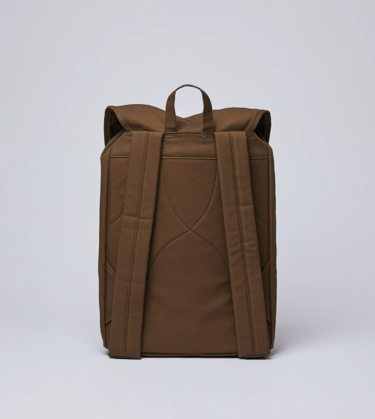 Sac à dos marron en coton bio, polyester recyclé et cuir - Roald