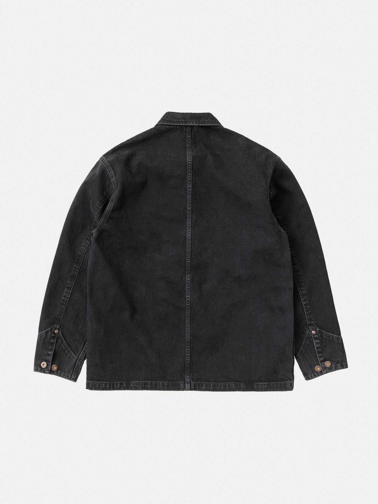 Veste jean délavé en coton bio | noir "carson chore jacket black hole black"