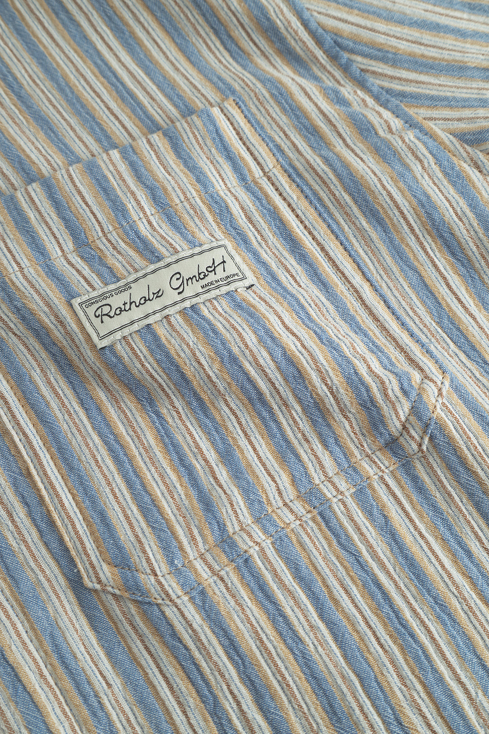 Chemise en coton bio | rayé "casual shirt - multi stripe"