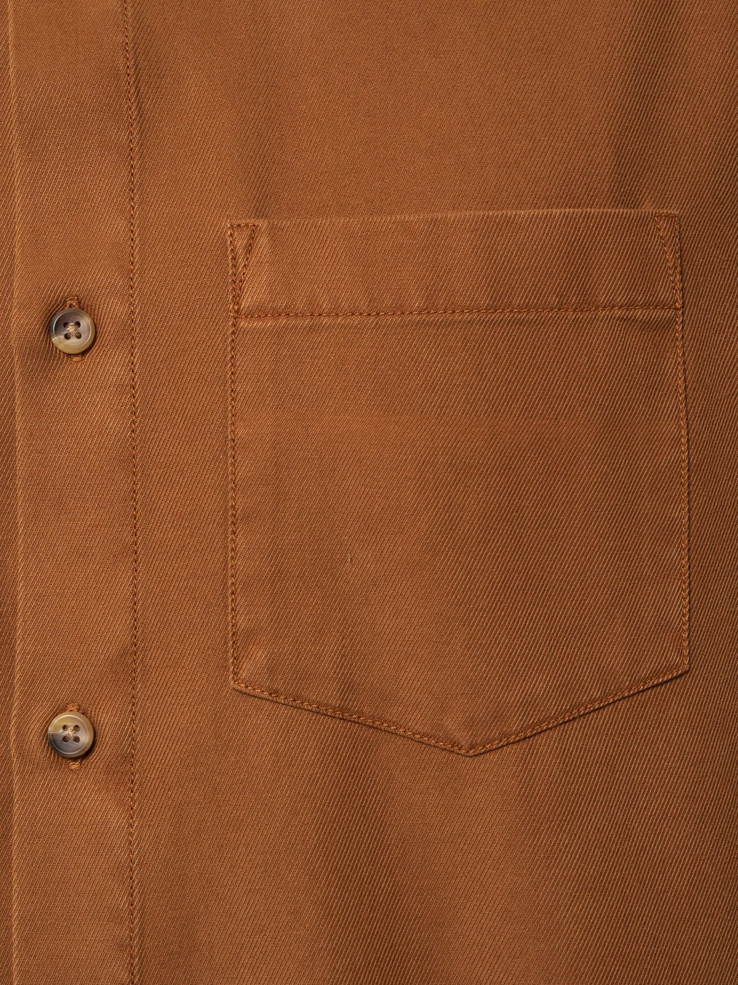 Chemise camel en coton bio et tencel - Chuck Fluid Twill cinnamon
