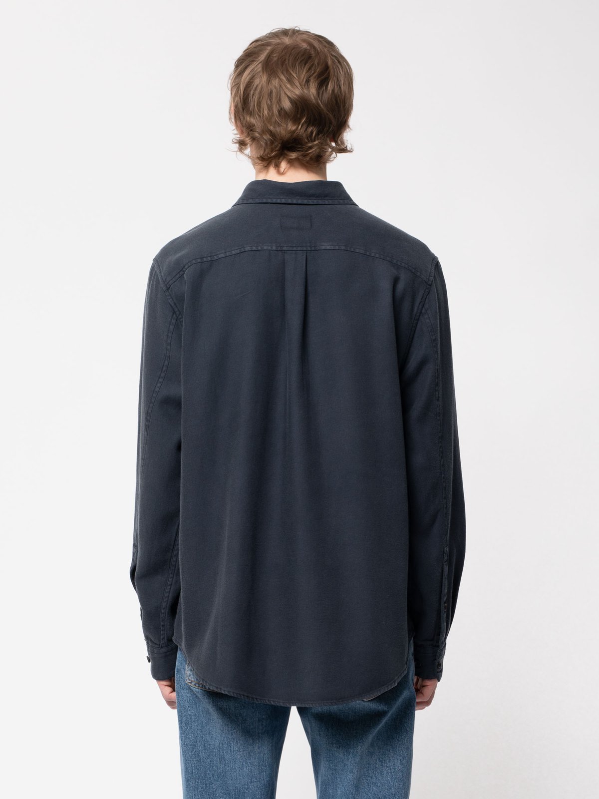 Chemise marine en twill de coton bio et tencel - Chuck fluid