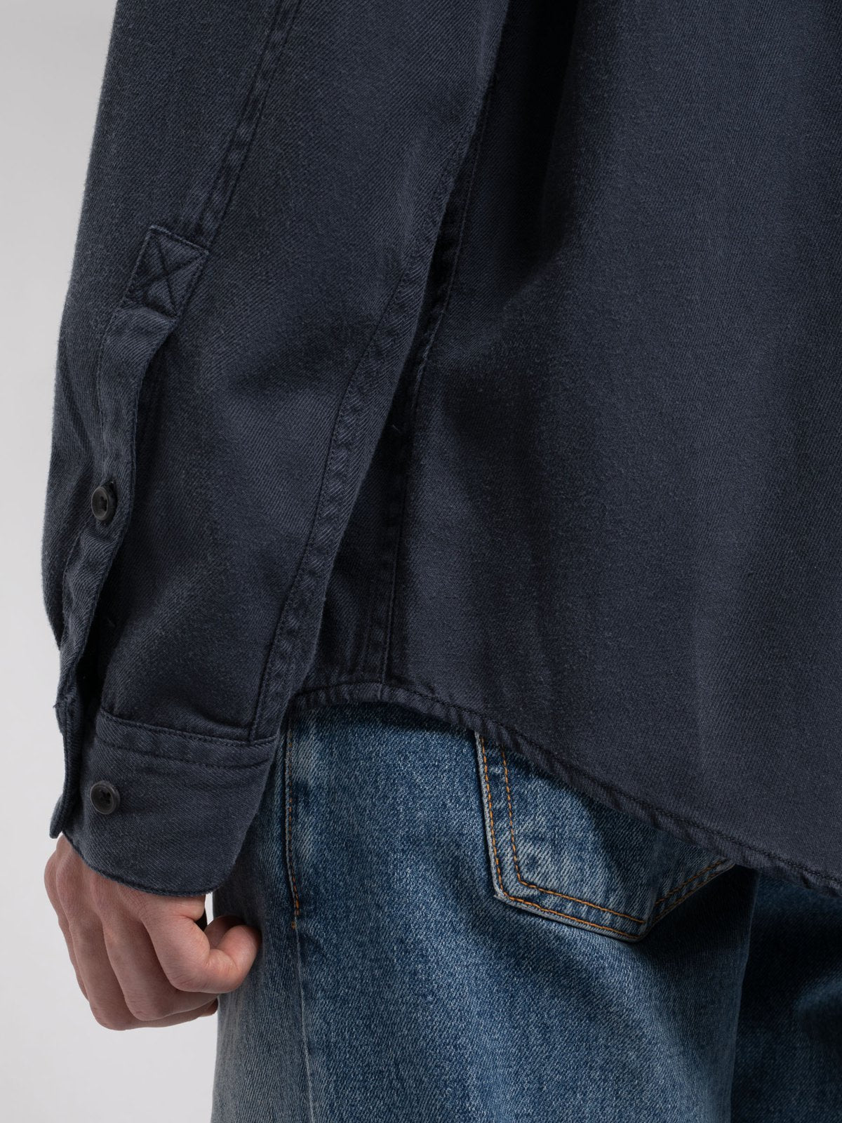 Chemise marine en twill de coton bio et tencel - Chuck fluid